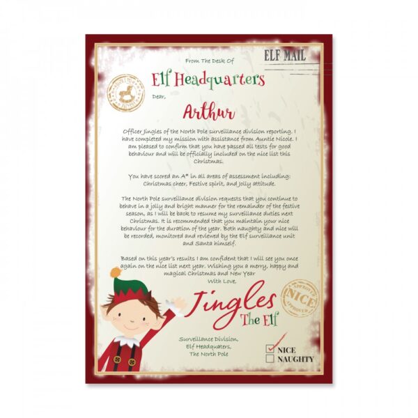 Personalised Elf Surveillance Christmas Letter - Image 5