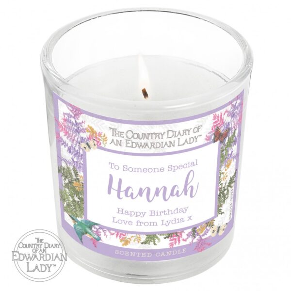 Personalised Country Diary Botanical Scented Jar Candle - Image 2