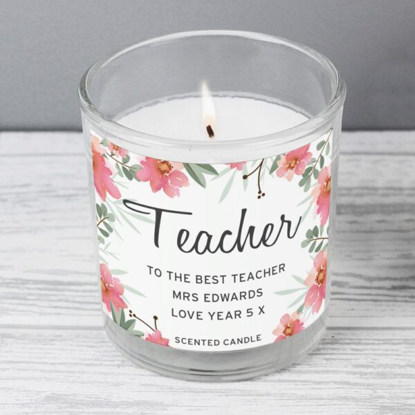 Personalised Floral Sentimental Scented Jar Candle - Image 5