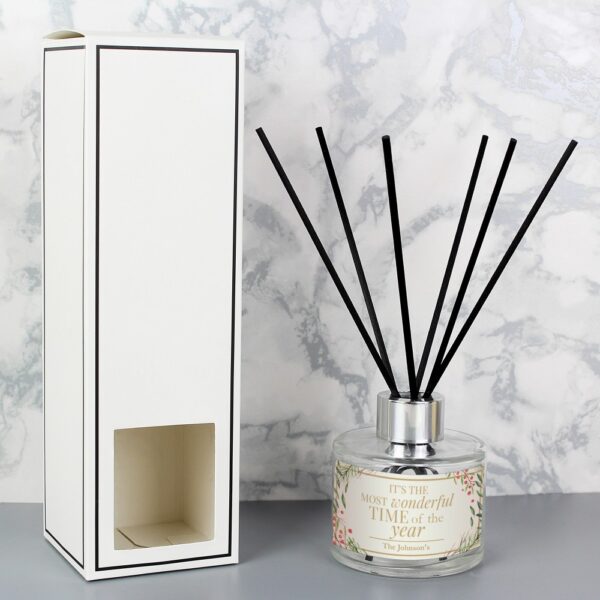 Personalised 'Wonderful Time of The Year' Christmas Reed Diffuser - Image 3