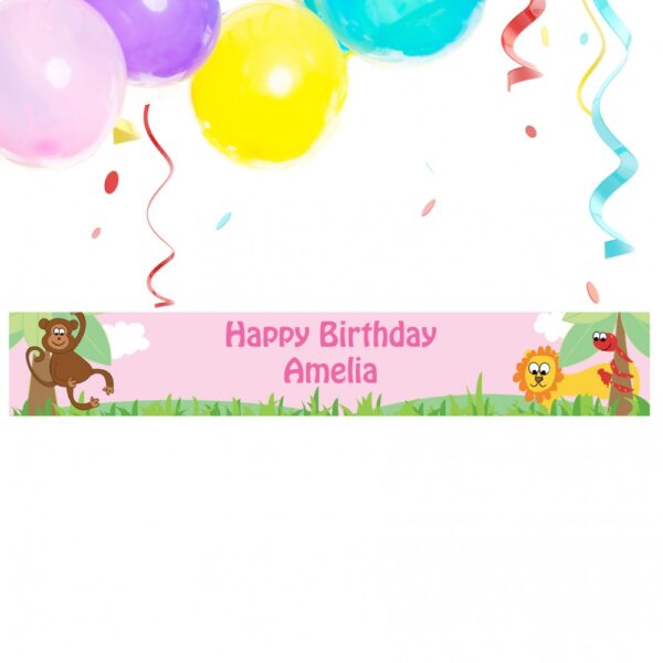 Personalised Girls Animal Banner - Image 3