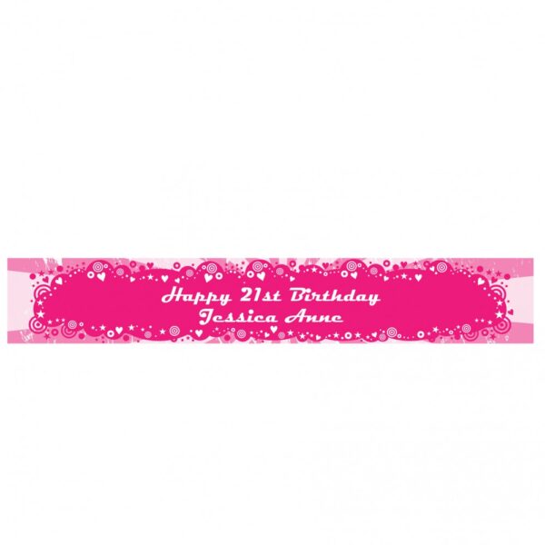 Personalised Retro Pink Banner - Image 2