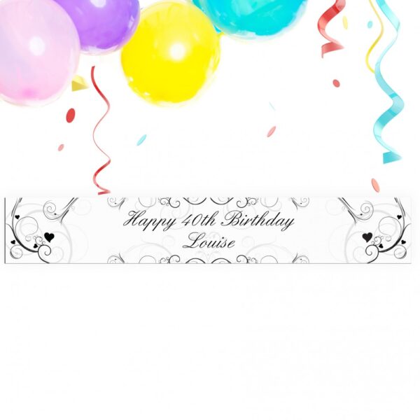 Personalised Ornate Swirl Banner - Image 2