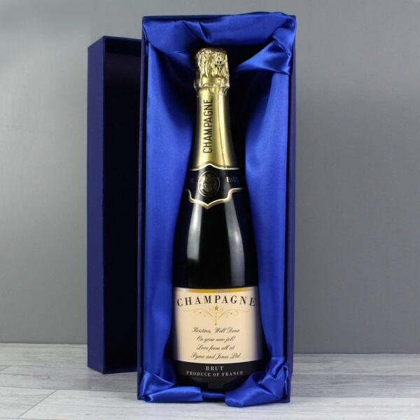 Personalised Any Message Classic Label Champagne Bottle with Box