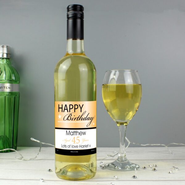 Personalised Happy Birthday White Wine - Image 5