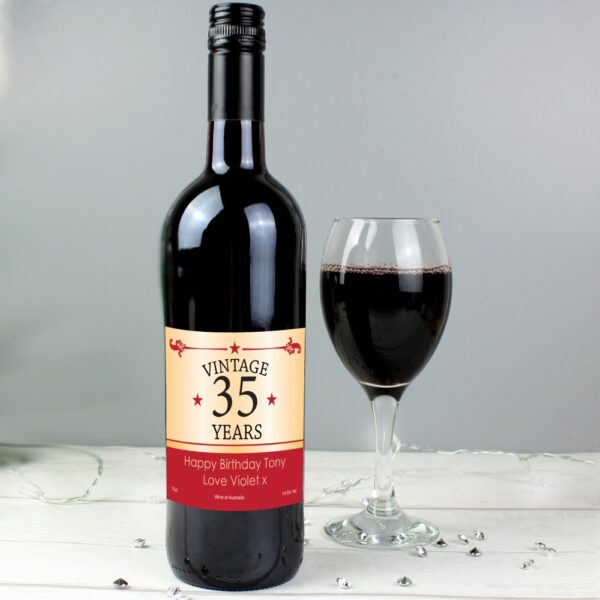 Personalised Vintage Numbers Red Wine - Image 5