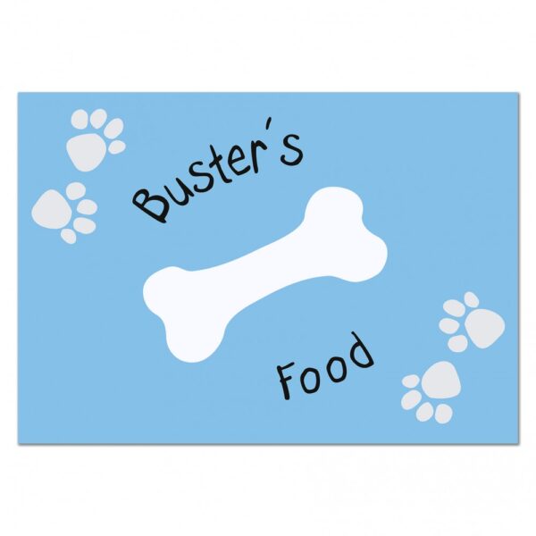 Personalised Blue Paw Print Dog Placemat - Image 2