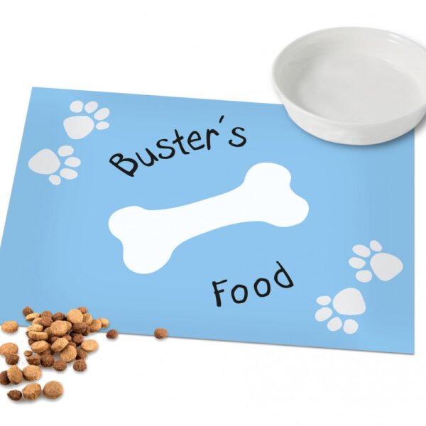 Personalised Blue Paw Print Dog Placemat - Image 3