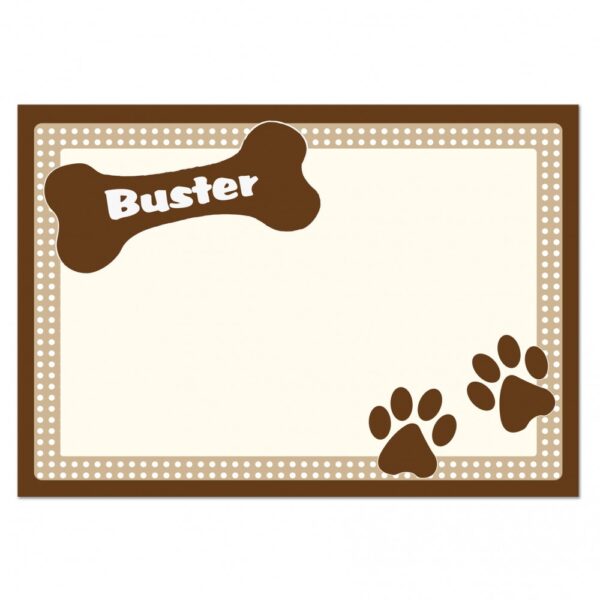 Personalised Brown Dotty Dog Placemat - Image 2