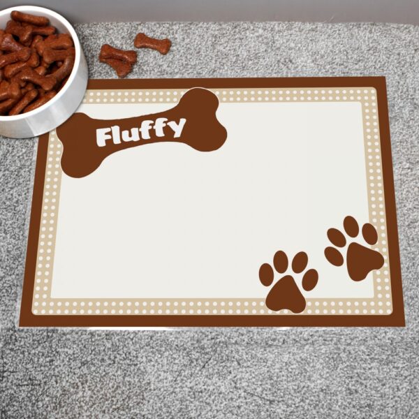 Personalised Brown Dotty Dog Placemat - Image 3