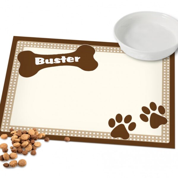 Personalised Brown Dotty Dog Placemat - Image 4