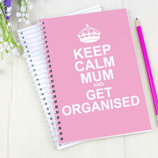 Personalised Keep Calm Pink A5 Notebook - Image 4