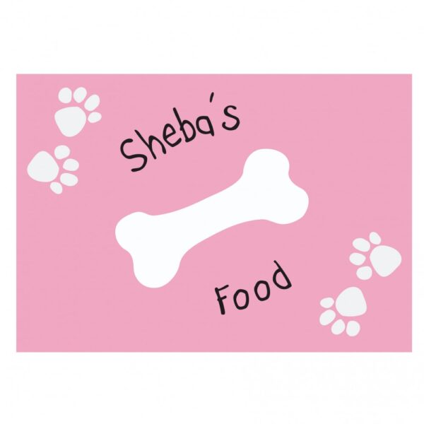 Personalised Pink Paw Print Dog Placemat - Image 2