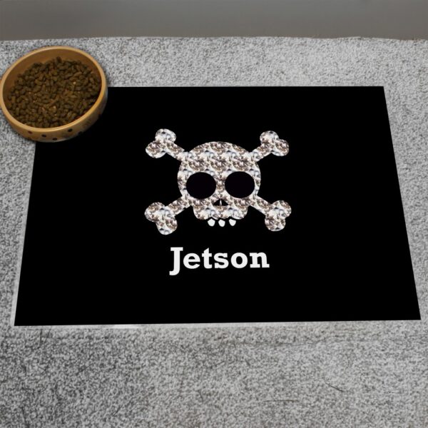 Personalised Skull and Crossbones Pet Placemat - Image 3