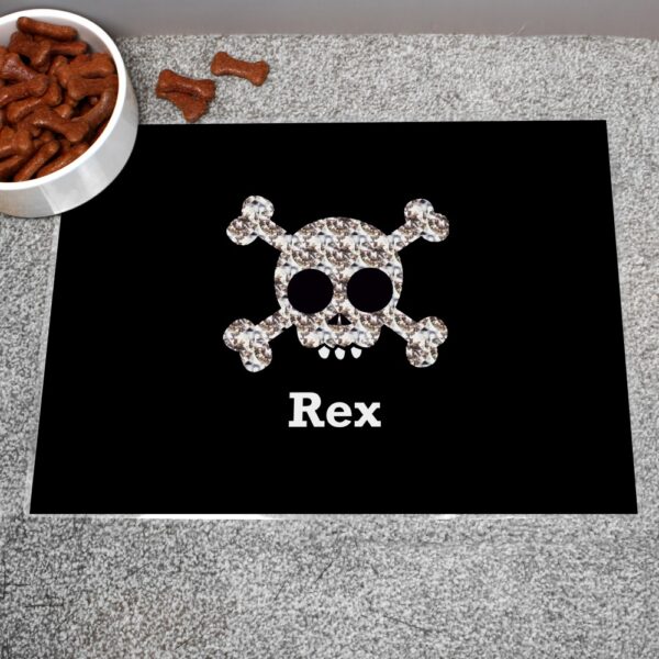 Personalised Skull and Crossbones Pet Placemat - Image 5