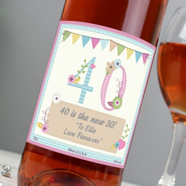 Personalised Birthday Craft Rose Wine