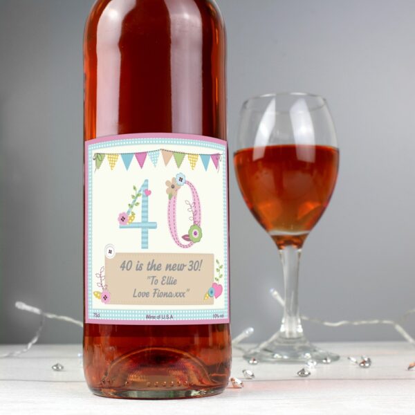 Personalised Birthday Craft Rose Wine - Image 3