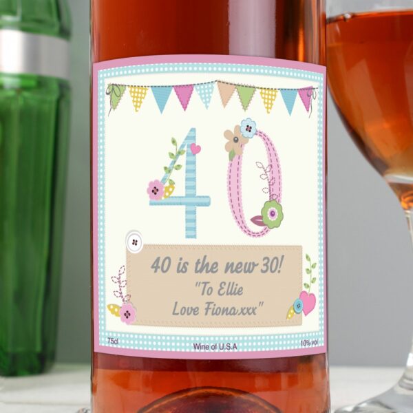 Personalised Birthday Craft Rose Wine - Image 4