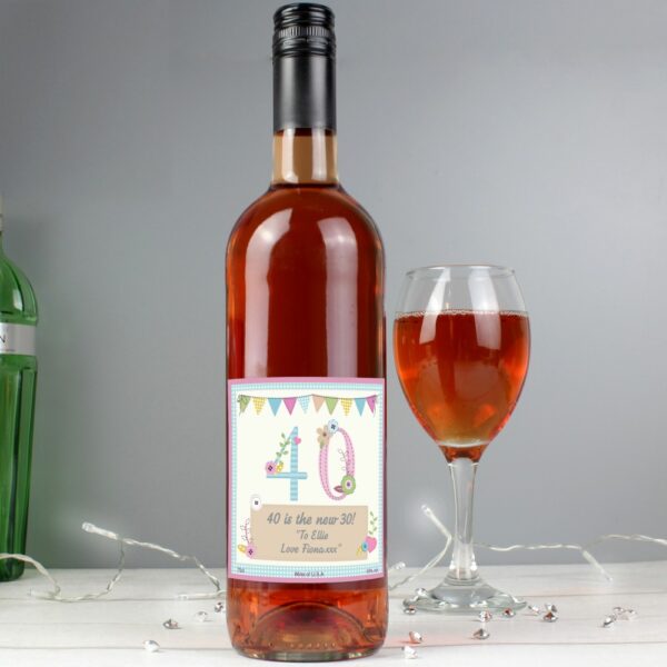 Personalised Birthday Craft Rose Wine - Image 5