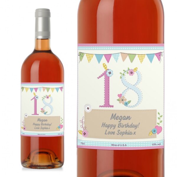 Personalised Birthday Craft Rose Wine - Image 6