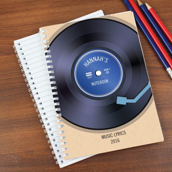Personalised Retro Vinyl A5 Notebook - Image 2