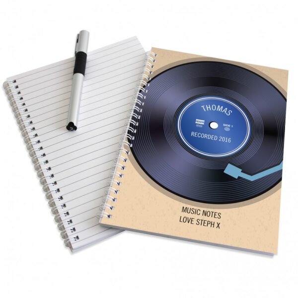 Personalised Retro Vinyl A5 Notebook - Image 6