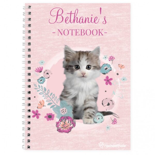Personalised Rachael Hale Cute Kitten A5 Notebook - Image 2