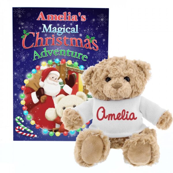 Personalised Magical Christmas Adventure Story Book and Personalised Teddy Bear - Image 2