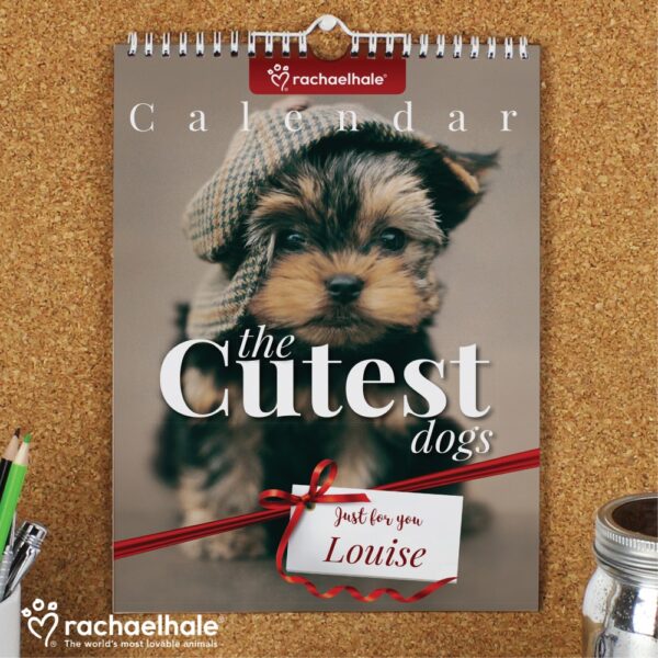 Personalised Rachael Hale 'The Cutest Dogs' A4 Wall Calendar