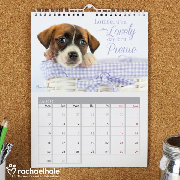 Personalised Rachael Hale 'The Cutest Dogs' A4 Wall Calendar - Image 6