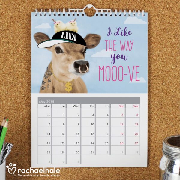 Personalised Rachael Hale Fun Animals A4 Wall Calendar - Image 6