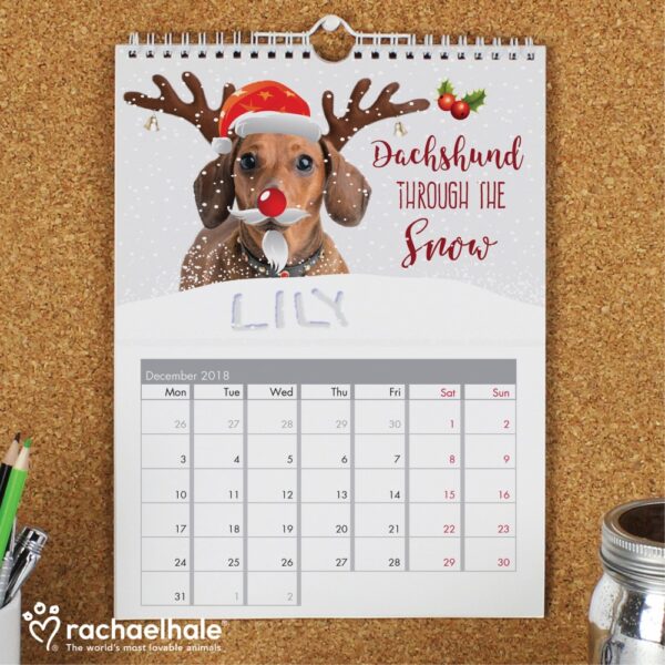 Personalised Rachael Hale Fun Animals A4 Wall Calendar - Image 7