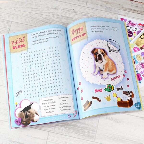 Personalised Rachael Hale Adorable Animals Activity Book With Stickers - Image 6