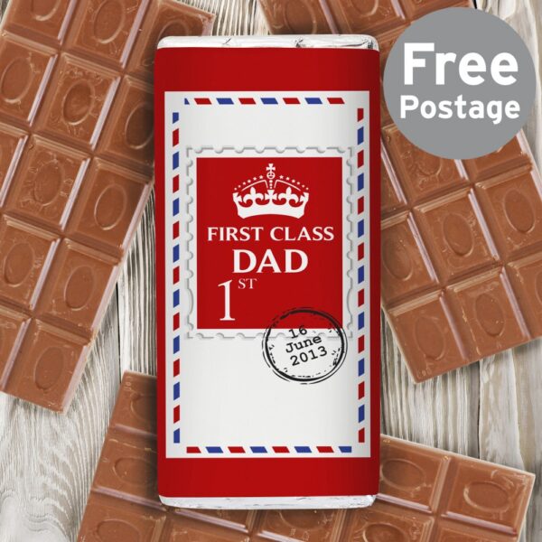 Personalised 1st Class Milk Chocolate Bar