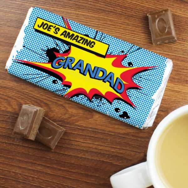 Personalised Super Hero Comic Book Chocolate Bar - Image 3