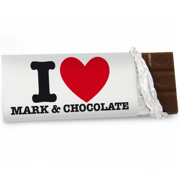 Personalised I HEART Milk Chocolate Bar - Image 2