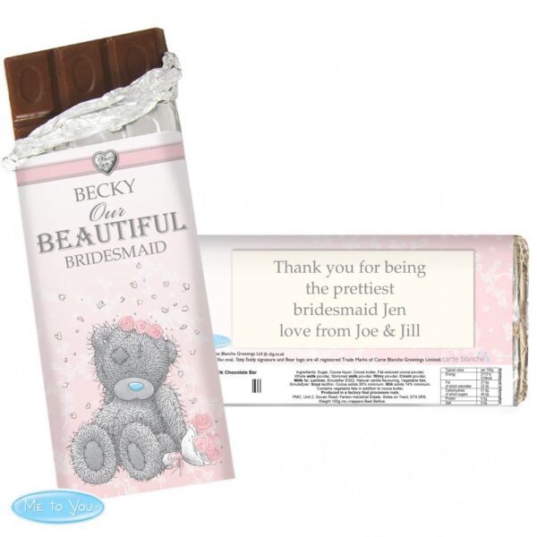 Personalised Me To You Girls Wedding Milk Chocolate Bar - Image 3