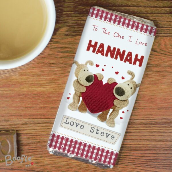 Personalised Boofle Shared Heart Milk Chocolate Bar - Image 3