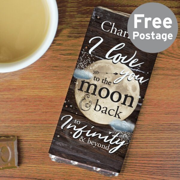 Personalised To the Moon & Infinity... Milk Chocolate Bar