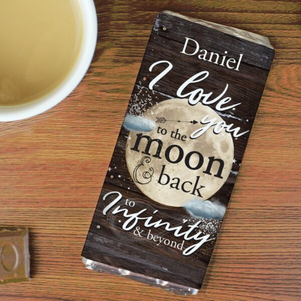 Personalised To the Moon & Infinity... Milk Chocolate Bar - Image 4