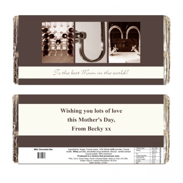 Personalised Any Message Affection Art Milk Chocolate Bar - Image 5