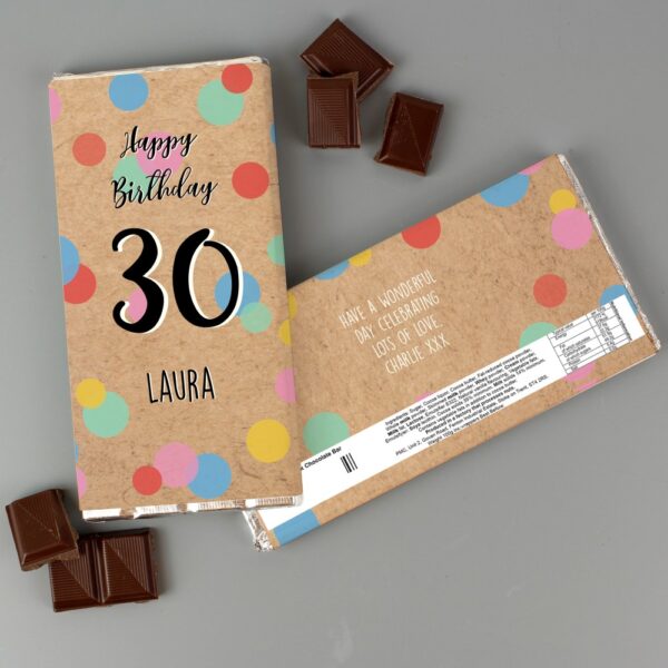 Personalised Birthday Colour Confetti Milk Chocolate Bar - Image 5