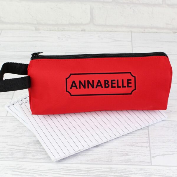 Personalised Red Pencil Case - Image 3