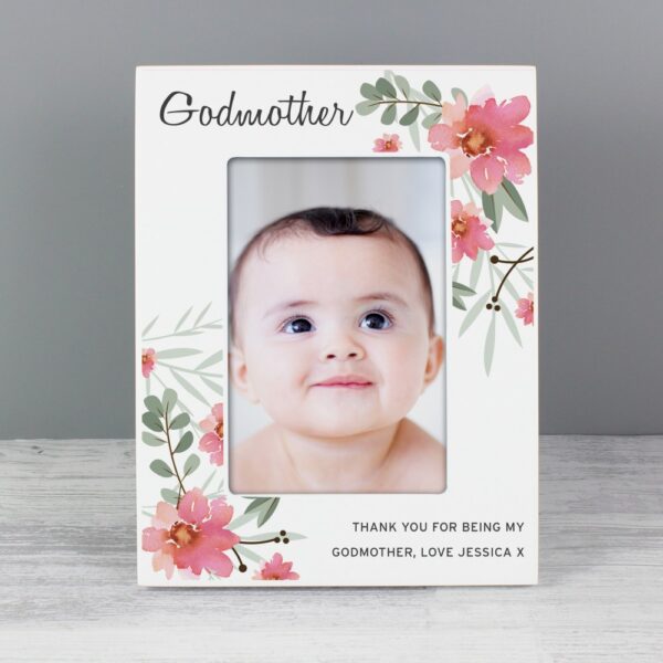 Personalised Floral Sentimental 6x4 Wooden Photo Frame