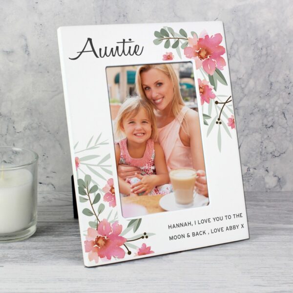 Personalised Floral Sentimental 6x4 Wooden Photo Frame - Image 4