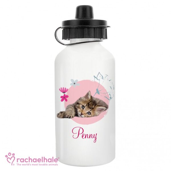 Personalised Rachael Hale Cute Kitten Drinks Bottle - Image 2
