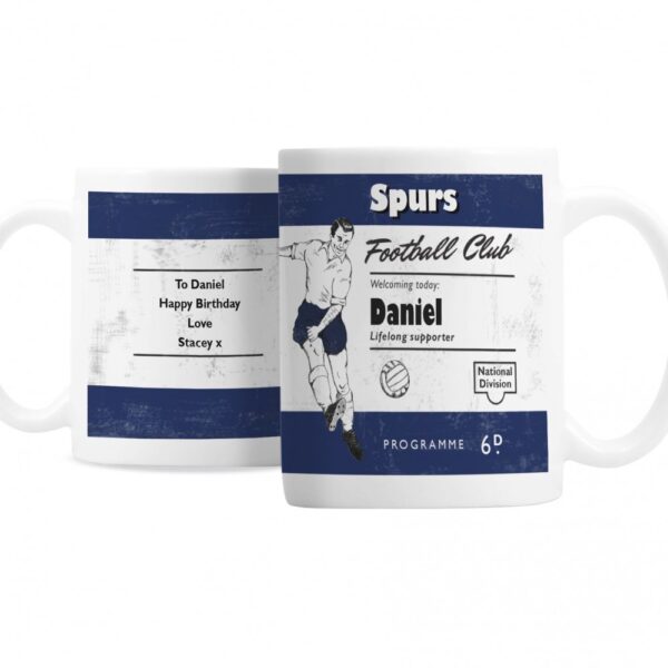 Personalised Vintage Football Navy Supporter's Mug - Image 2