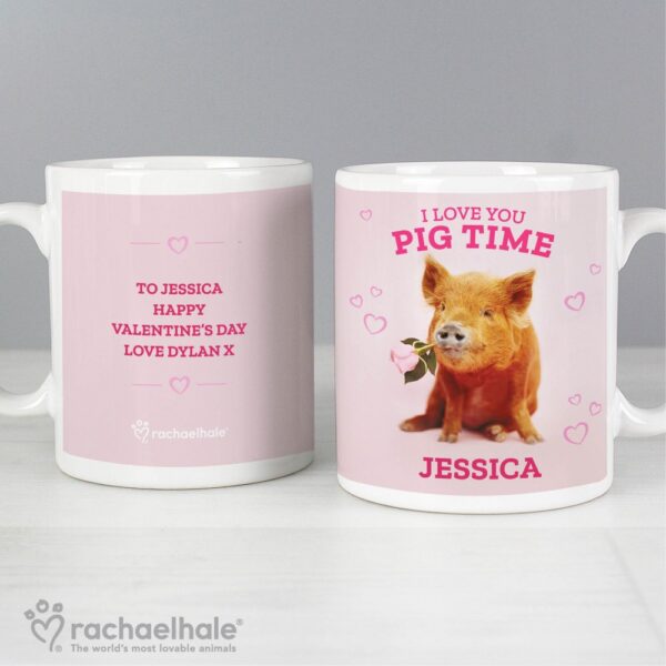 Personalised Rachael Hale 'I Love You Pig Time' Mug - Image 4