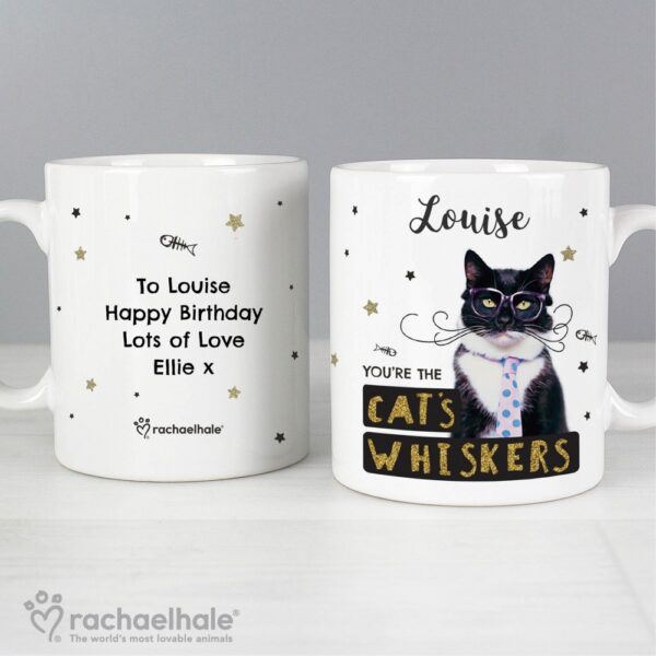 Personalised Rachael Hale 'You're the Cat's Whiskers' Mug - Image 4