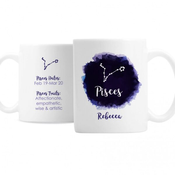 Personalised Pisces Zodiac Star Sign Mug (February 19th - March 20th) - Image 2